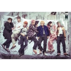 Image of BTS Group Bed Maxi Poster