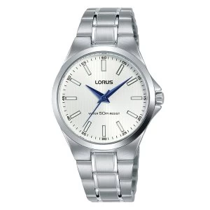 Image of Lorus RG233PX9 Ladies Stainless Steel Bracelet Watch with White Sunray Dial