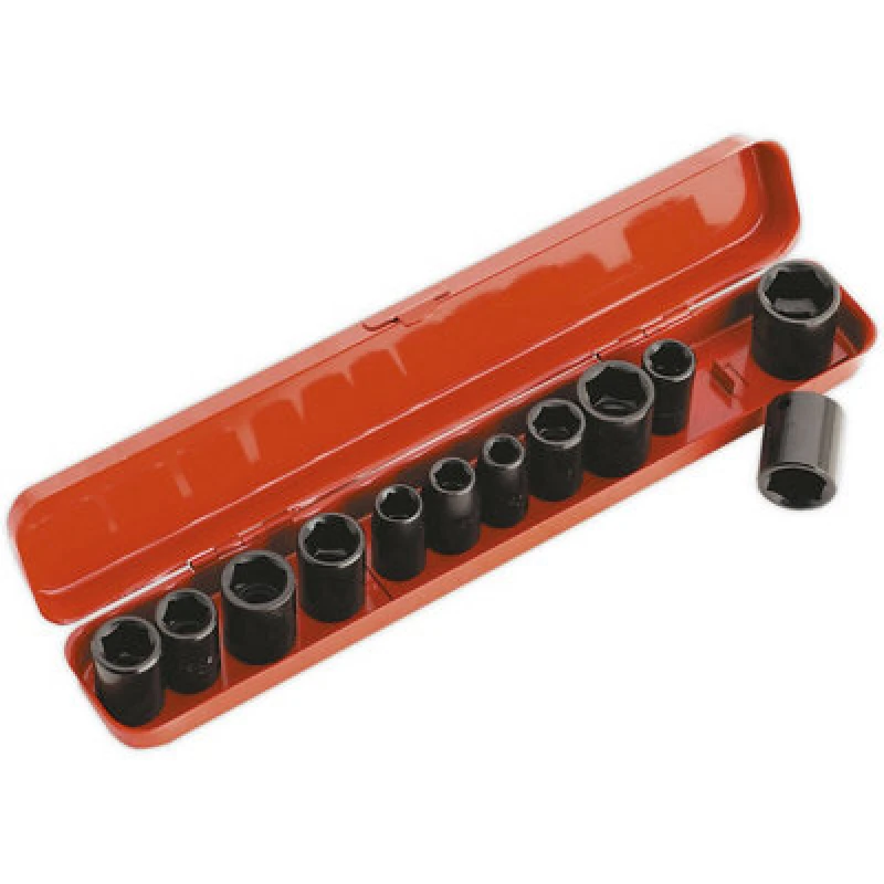 Image of Loops 12 Piece PREMIUM Impact Socket Set - 3/8" Sq Drive - Corrosion Resistant Multi