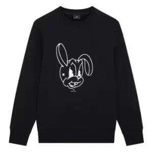 Image of PS PAUL SMITH Rabbit Crew Sweatshirt - Black