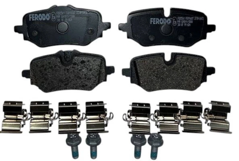 Image of FERODO FDB5561 Brake pad set PREMIER ECO FRICTION prepared for wear warning indicator, with accessories, with brake caliper screws Brake Pad Set,disc