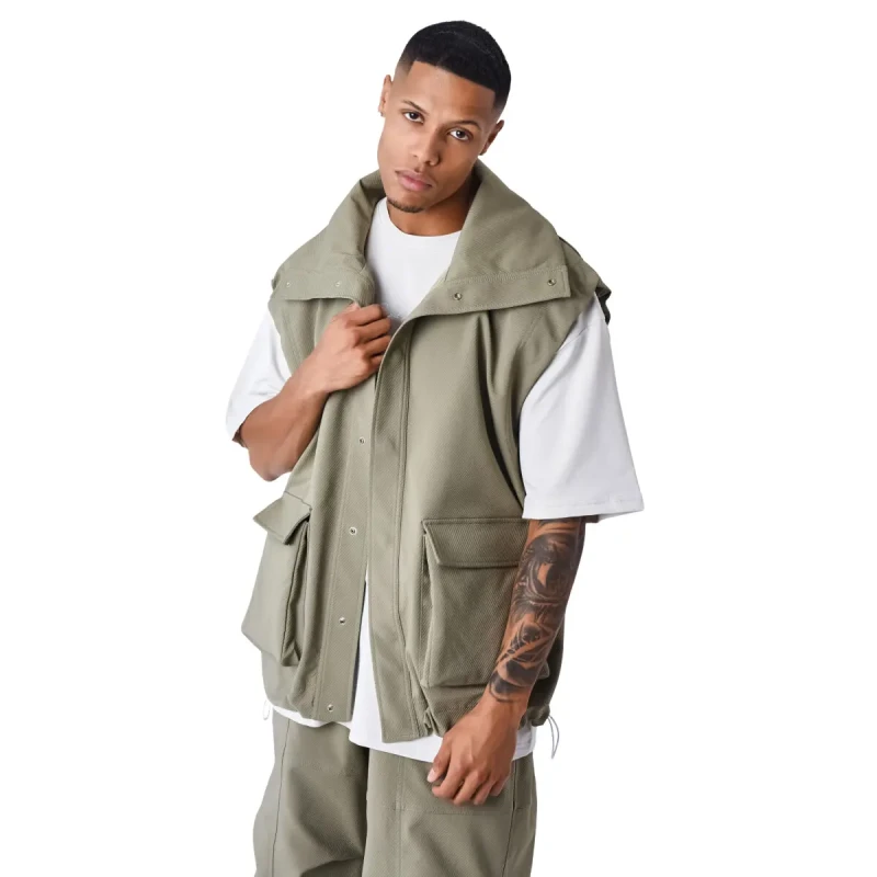 Image of Project X Paris Oversized pocket vest Project X Paris Vert Male S