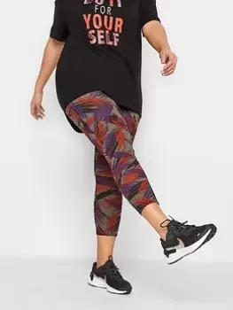 Image of Yours Stroke Print Active Legging, Grey, Size 24, Women