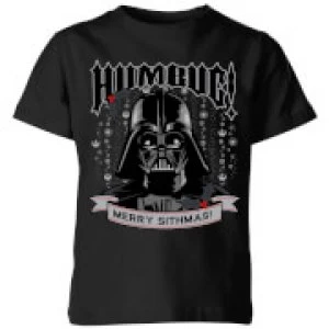Image of Star Wars Darth Vader Humbug Kids Christmas T-Shirt - Black - 11-12 Years
