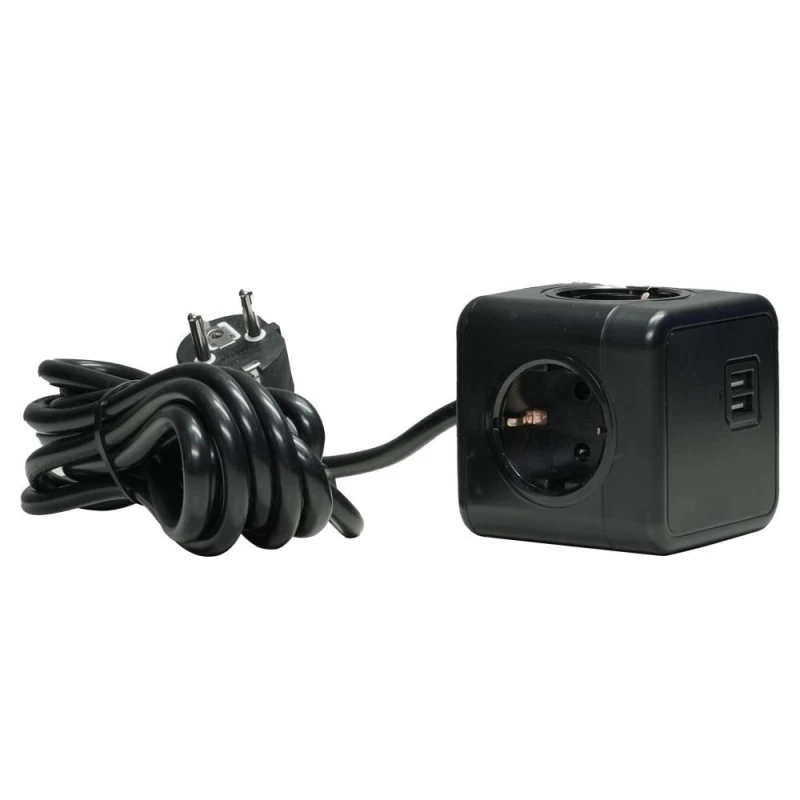 Image of Microconnect GRUCUBE2USB-B3 power extension 3m 3 AC outlet(s) Indoor