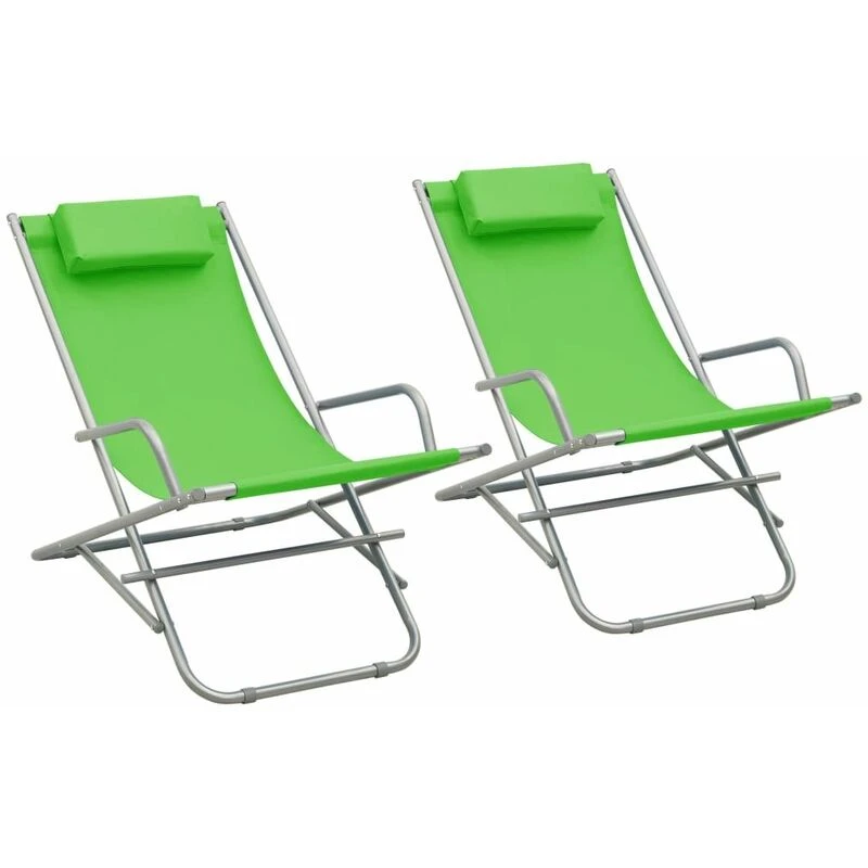 Image of VIDAXL Rocking Chairs 2 pcs Steel Green Vidaxl 8720286072899