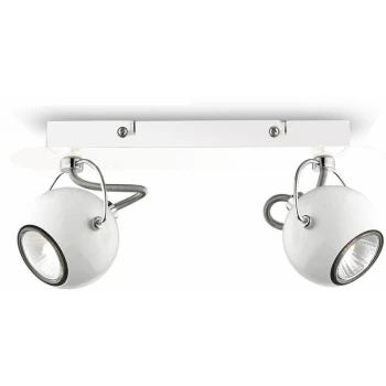 Image of Ideal Lux Lunare - 2 Light Indoor Flush Light White, GU10