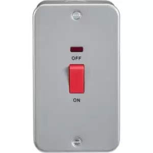 Image of MLA Knightsbridge Metal Clad 45A DP Switch With Neon Large Plate - M8332N