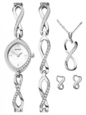 Image of Sekonda Ladies Infinity Bracelet, Pendant, Earrings and Watch Set...