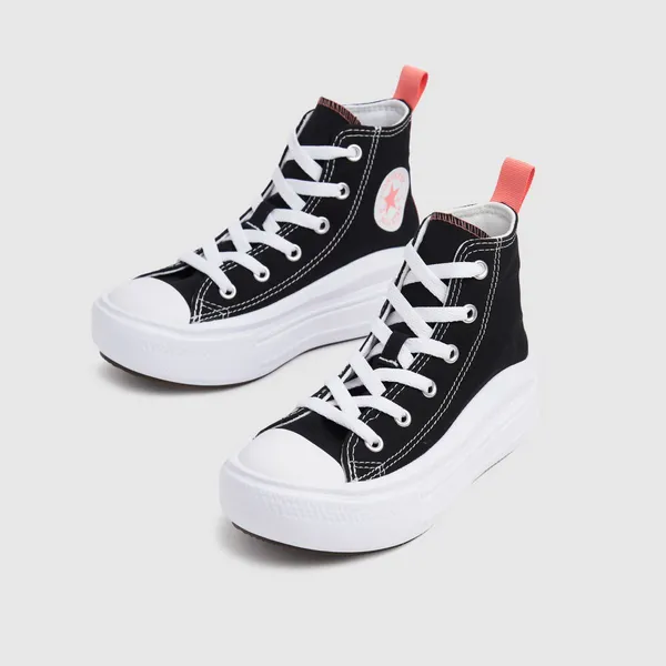 Image of Converse Black & pink move color pop Girls Junior trainers Black/Pink UK 2 (EU 34)