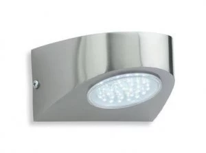 Image of LED Outdoor Wall Light Stainless Steel, White IP44