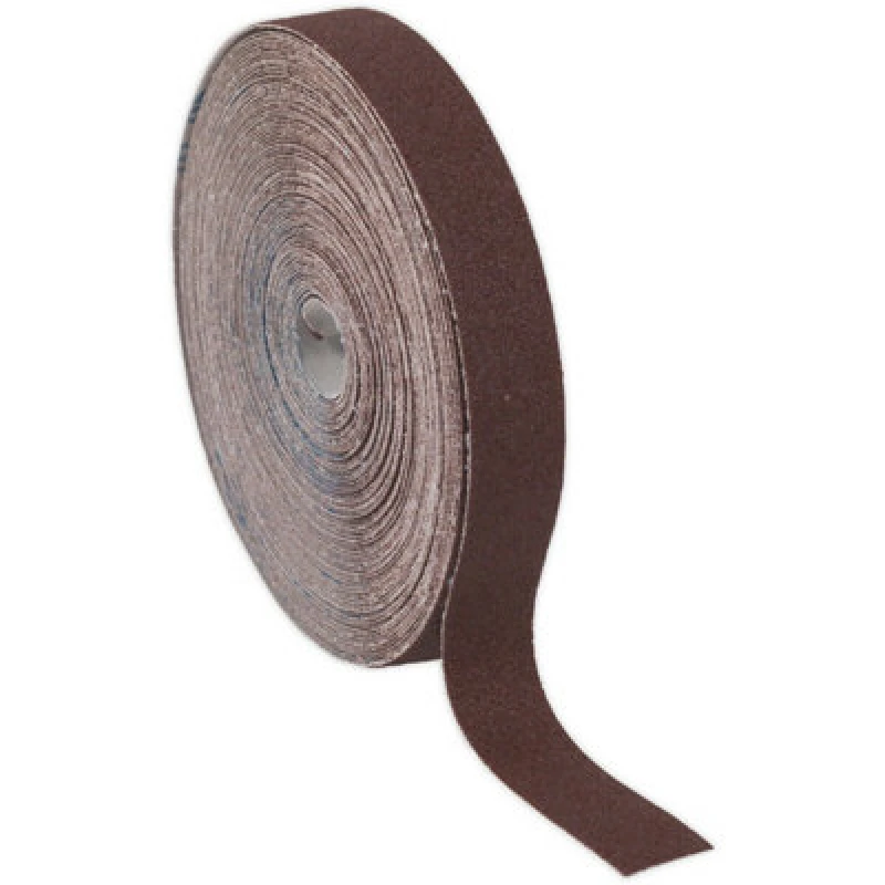 Image of Loops Engineers Brown Emery Roll - 25mm x 50m - Rust Removal & Polishing - 120 Grit Brown