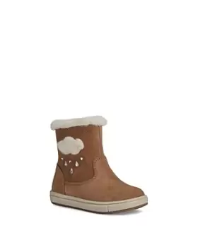 Image of Geox Girls Trottola Faux Fur Suede Boots - Walker, Toddler