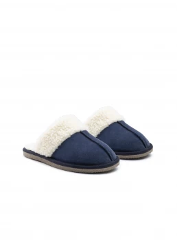 Image of Navy Arianna Mule Slippers - 6