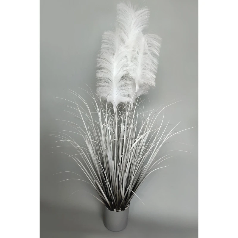 Image of Studio LED Pampas Grass Floor Lamp - White White One Size
