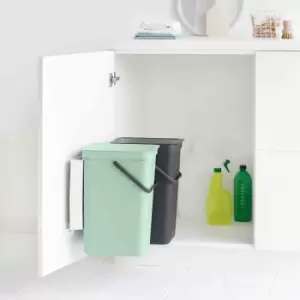 Image of Brabantia Sort & Go Built-in Bin 2 X 16L - Jade Green/Grey