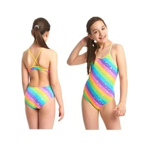 Image of Zoggs Aqualast Fairy Bella Crossback Swimsuit Multi 12-13 Years