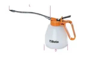 Image of Beta Tools 1753 Pressure Oil Can (Plastic) Flexible Spout 300cc 017530003