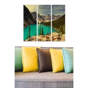 Image of MDF8196442 Multicolor Decorative MDF Painting (3 Pieces)