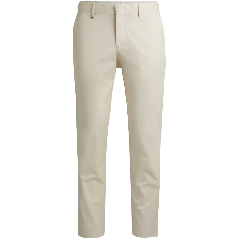 Image of Boss Mens C-Genius-Dtl-243f Tailored Fit Straight Leg Trousers Open White male 28W R