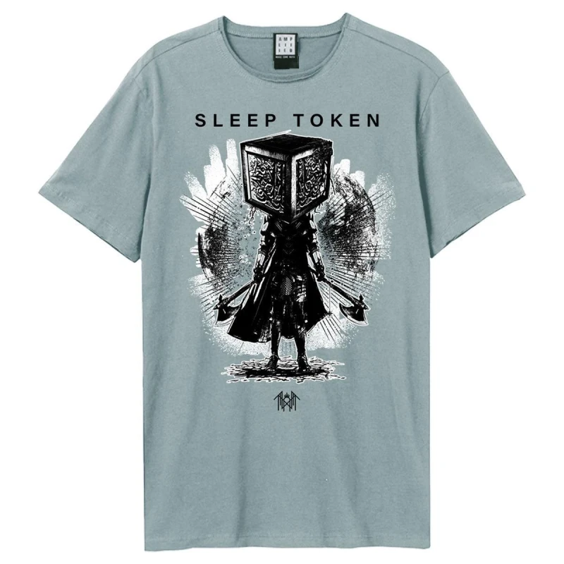 Image of Amplified Amplified Men Axe Samarui Sleep Token T-Shirt in Pale Blue Size: X-Small Pale Blue XS Male 5063527948786