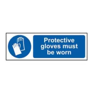 Image of Protective Gloves Must Be Worn - Sav (600 x 200mm)