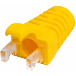 Image of TUK Ltd SPEEDY RJ45 PS1Yw#100 Yellow strain relief boot for Cat5 plug pk of 100