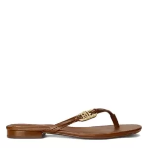 Image of Lauren by Ralph Lauren LRL Emalia Leather FlipFlop - Brown