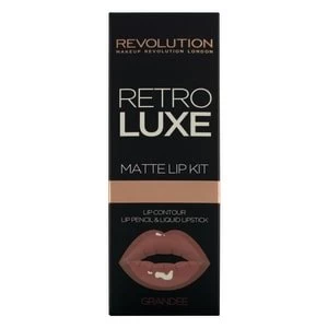 Image of Makeup Revolution Retro Luxe Lip Kits Matte Grandee