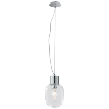 Image of Fan Europe Lighting - Fan Europe FELLINS Globe Pendant Ceiling Light Chrome 18x22cm