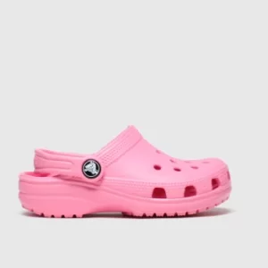 Image of Crocs Pink Classic Clog Sandals Junior
