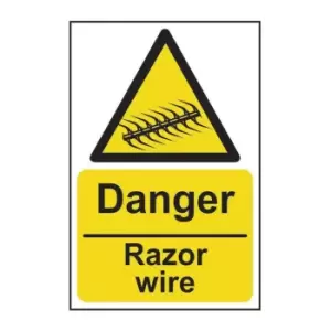 Image of Danger Razor Wire - Sav (400 x 600mm)