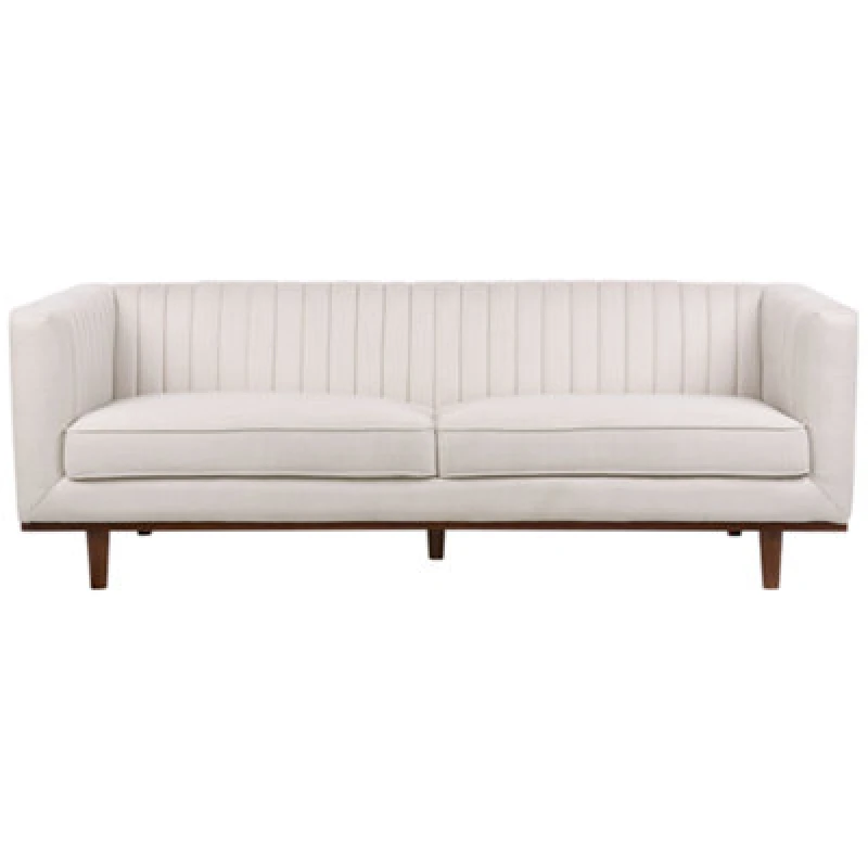 Image of Beliani Sofa 3 Seater Skaule Fabric Beige