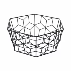 Image of Premier Housewares Fruit Basket, Matte Black Finish, Metal Wire
