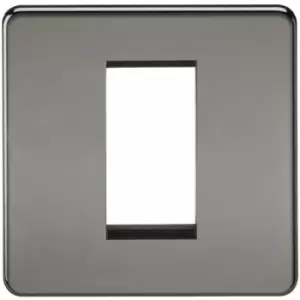 Image of KnightsBridge Screwless 1G Modular Faceplate - Black Nickel