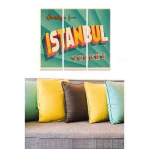 Image of MDF8864171 Multicolor Decorative MDF Painting (3 Pieces)