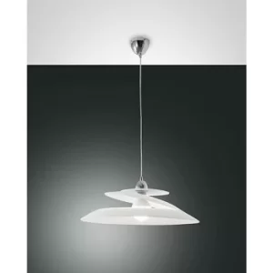 Image of Fabas Luce Aragon Dome Pendant Ceiling Lights White Glass, E27