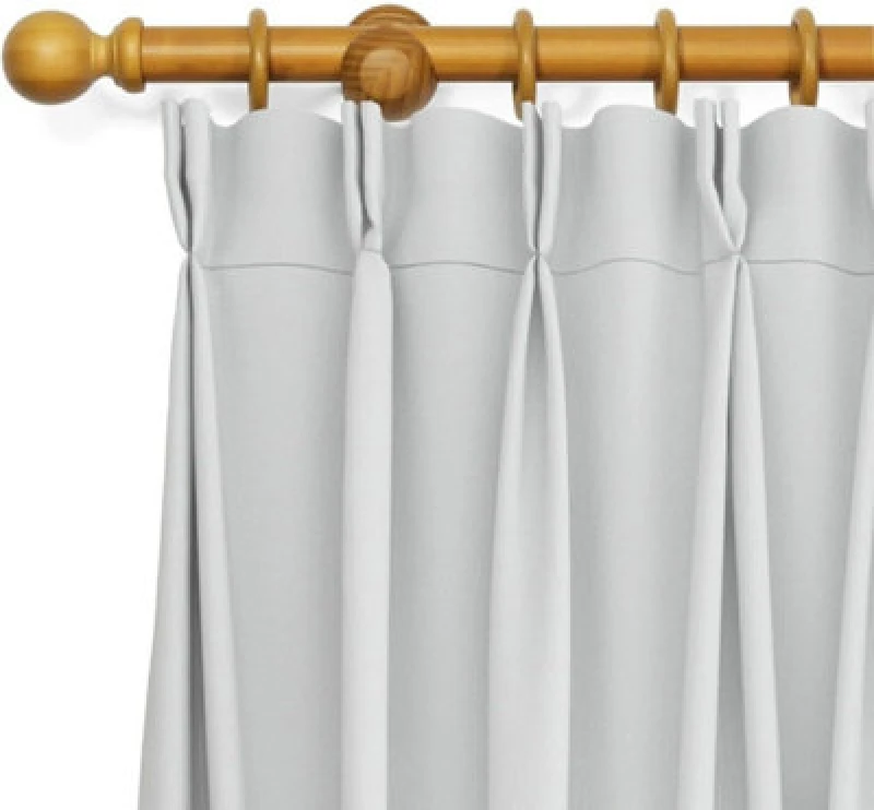 Image of Lister Cartwright 28mm Eyelet Wooden Curtain Pole Set Fixed Length (Aged Oak Traditional Ball, 150 Cm)
