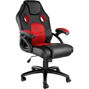 Image of Gaming chair - Racing Mike - office chair, computer chair, ergonomic chair - black/red - black/red