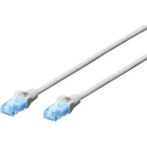 Image of Digitus DK-1512-100 RJ45 Network cable, patch cable CAT 5e U/UTP 10.00 m Grey twisted pairs