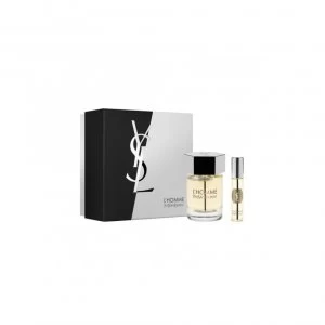 Image of Yves Saint Laurent LHomme Gift Set 100ml Eau de Toilette + 10ml Eau de Toilette