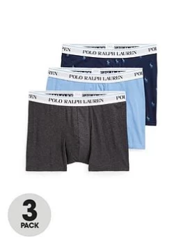 Image of Polo Ralph Lauren 3 Pack Mixed Boxer Briefs - Blue Size S, Men