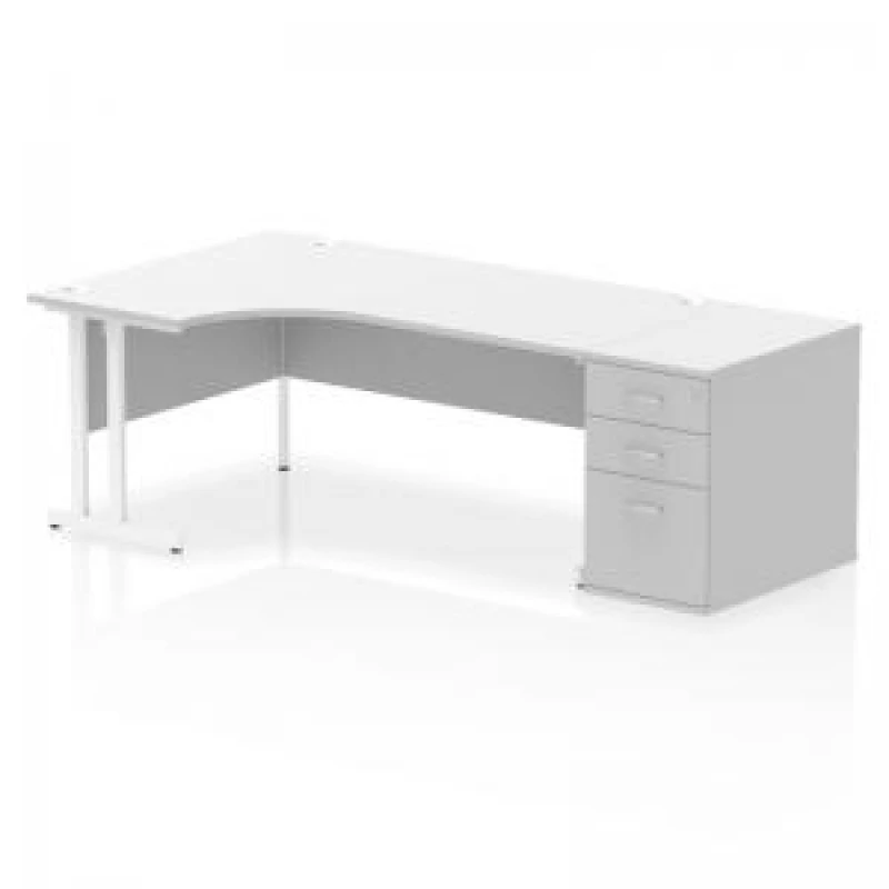 Image of Dynamic Office Solutions Impulse 1800mm Cantilever Left Crescent Desk Workstation I004163