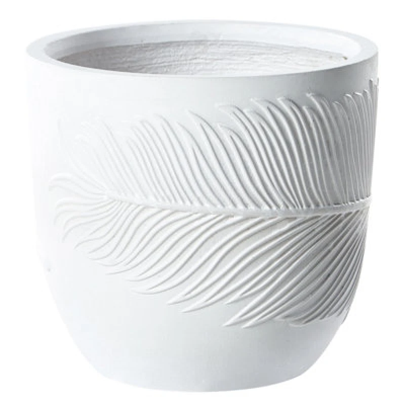 Image of Beliani Plant Pot Ftero 35cm Off-White