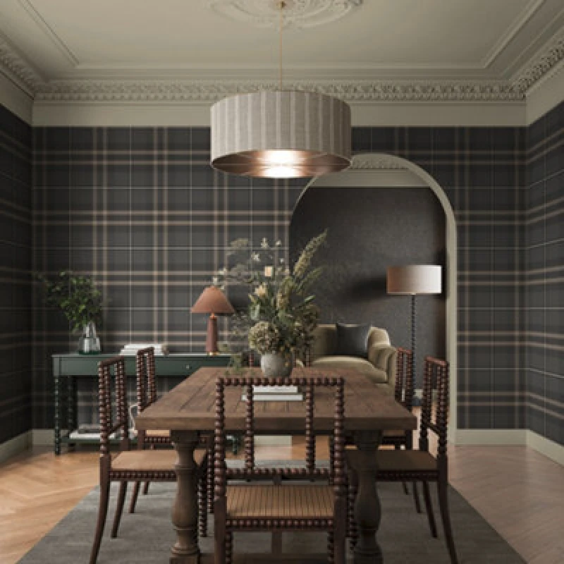 Image of Superfresco Easy Eildon Weave Charcoal Wallpaper