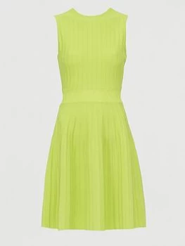 Image of Ted Baker Stitch Detail Knitted Sleeveless Dress - Lime, Size 3=12, Women