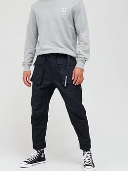 Image of Converse Court Lifestyle Slim Pants - Navy, Light Grey Heather, Size S, Men