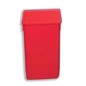 Image of Flip Top Bin 60 Litre Composite Plastic Red