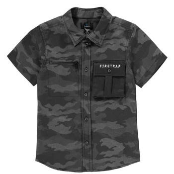 Image of Firetrap Cargo Shirt Junior Boys - Navy Camo