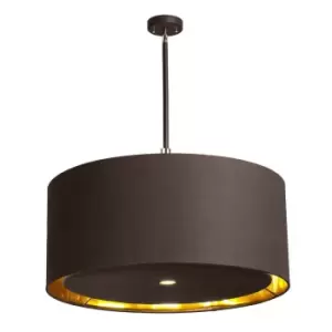 Image of 4 Bulb Ceiling Pendant Light Fitting Brown Highly Polished Brass LED E27 60W